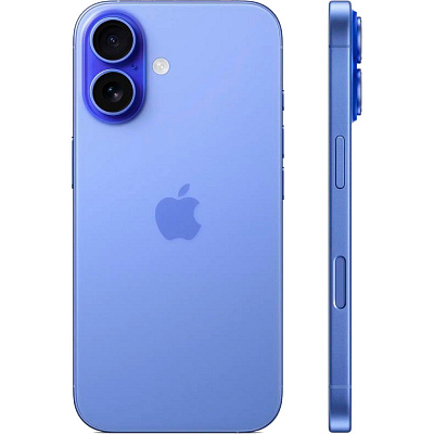 Смартфон Apple iPhone 16 128 ГБ ультрамарин